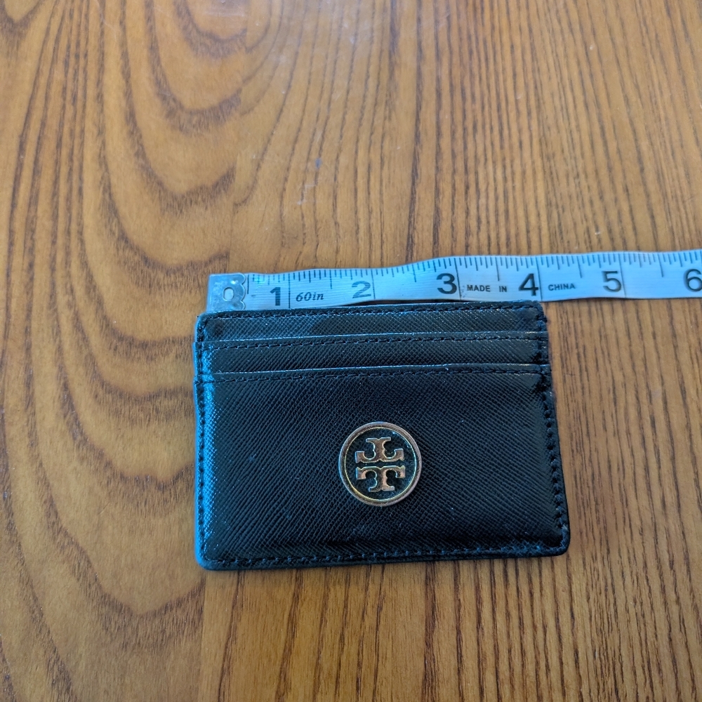Tory Burch Black Leather Card Holder - Picture 4 of 4